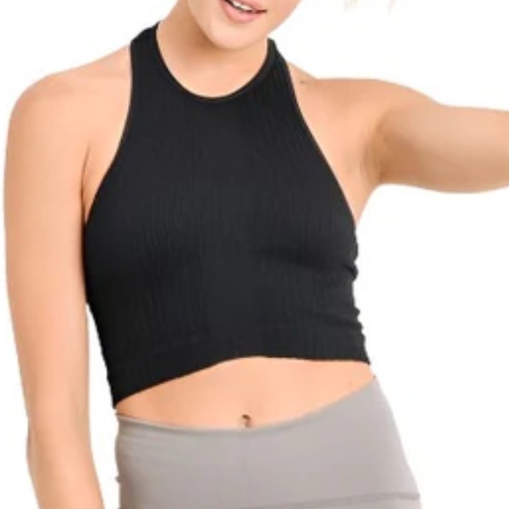 Mono B Seamless Racerback Crop Tank